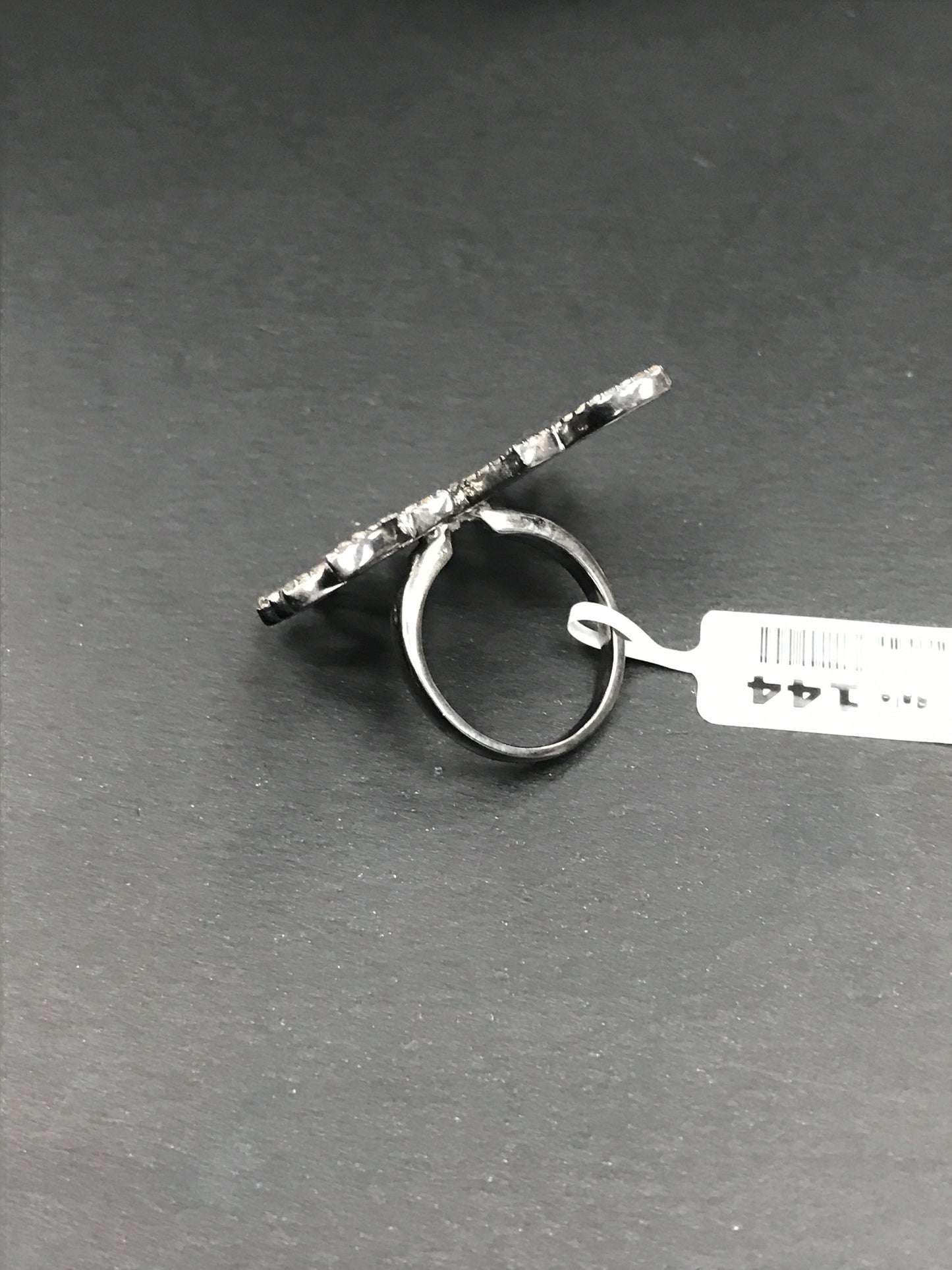 Butterfly shape Pave Diamond Ring .925 Oxidized Sterling Silver Diamond Ring, Genuine handmade pave diamond Ring Size Approx 1.60"(35 x 40 MM)