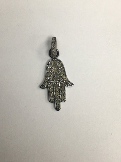 Hamsa Hand Diamond Charm