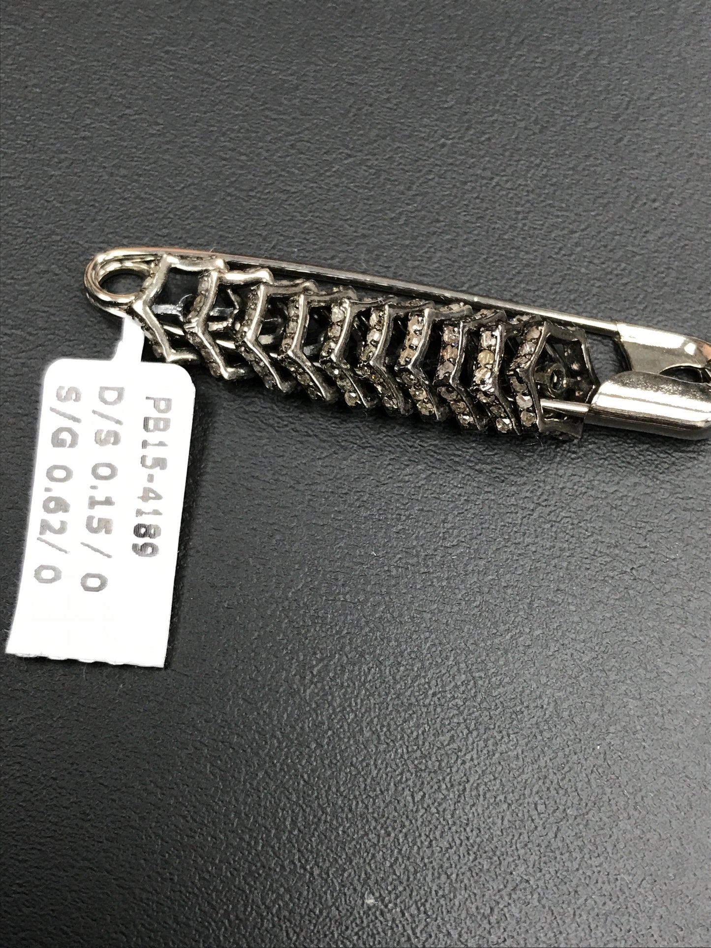 Spacer Silver Pave Diamond Bead