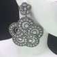 Diamond and White Rainbow Moon  Silver Earrings