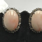 Coral and Diamond Earring Stud