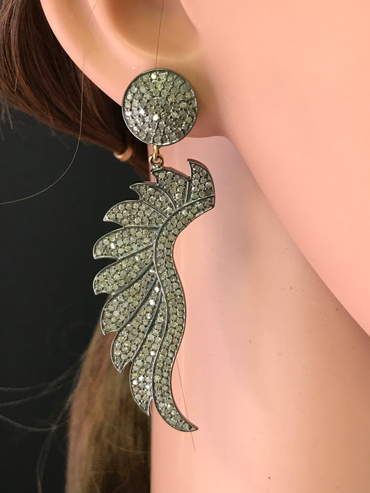 Angel Wing Diamond Earrings,