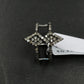 Diamond and Silver Black Rhodium Finish Rings
