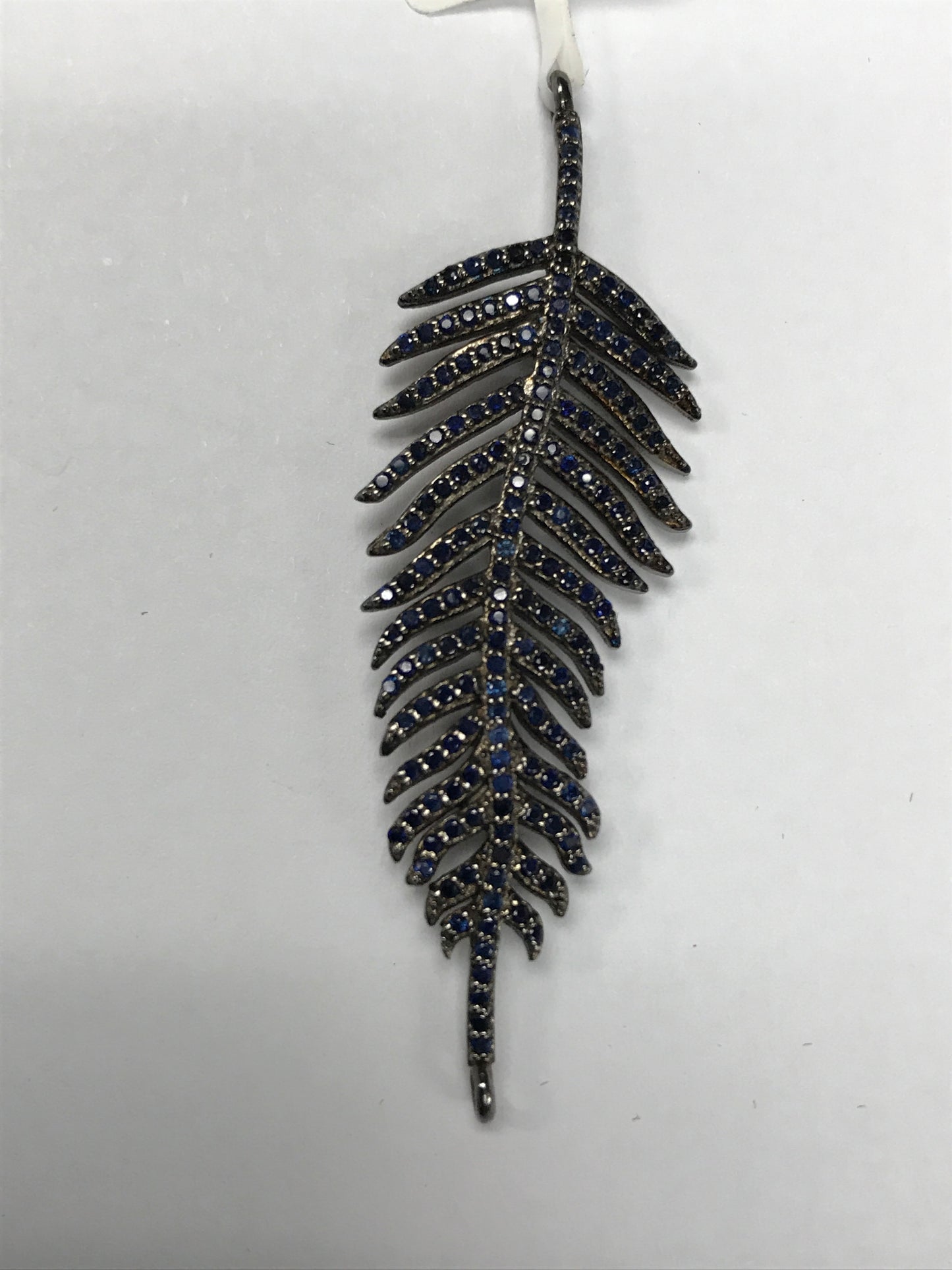 Leaf Shape Blue Stone Diamond Pendants & Charms