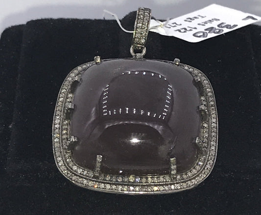 Moonstone Diamond Pendant