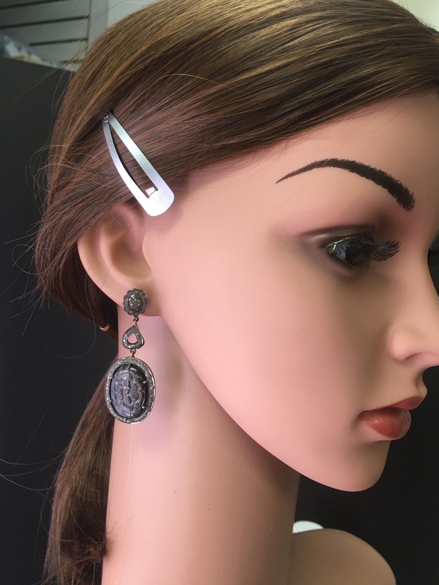 Stones Embedded Diamond Earring
