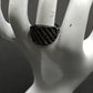 Pave Diamond Ring .925 Oxidized Sterling Silver Diamond Ring, Genuine handmade pave diamond Ring Size Approx 0.84"(16 x 21 MM)