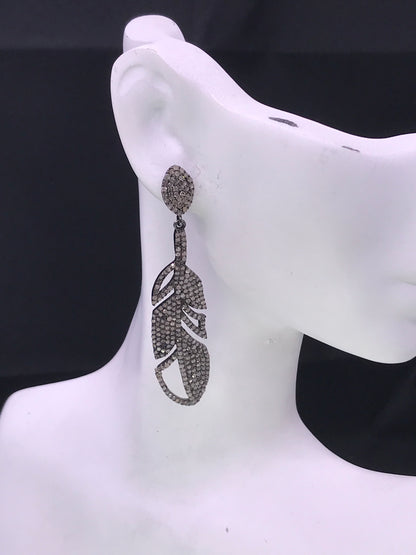 Leaf Earring Diamond