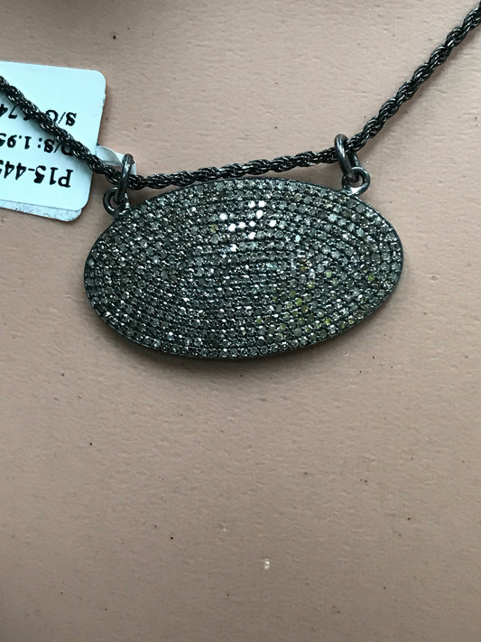 Pave Diamond Pendants & Charms Approx (36 x 20 mm)