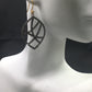 Diamond and Silver Black Rhodium Finish Earring