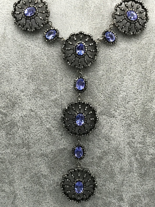Tanzanite and diamond Necklace