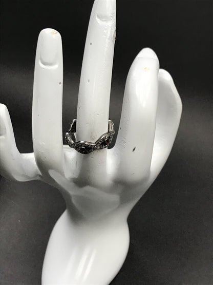 Pave Diamond Ring .925 Oxidized Sterling Silver Diamond Ring, Genuine handmade pave diamond Ring Size Approx 0.84"(6 x 21 MM)