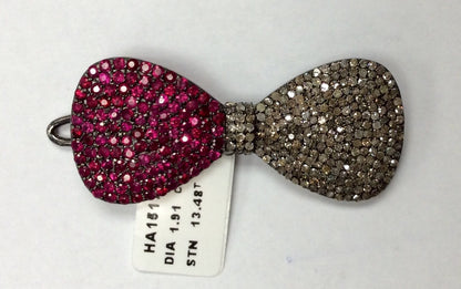 Ruby and Diamond Hair Clip