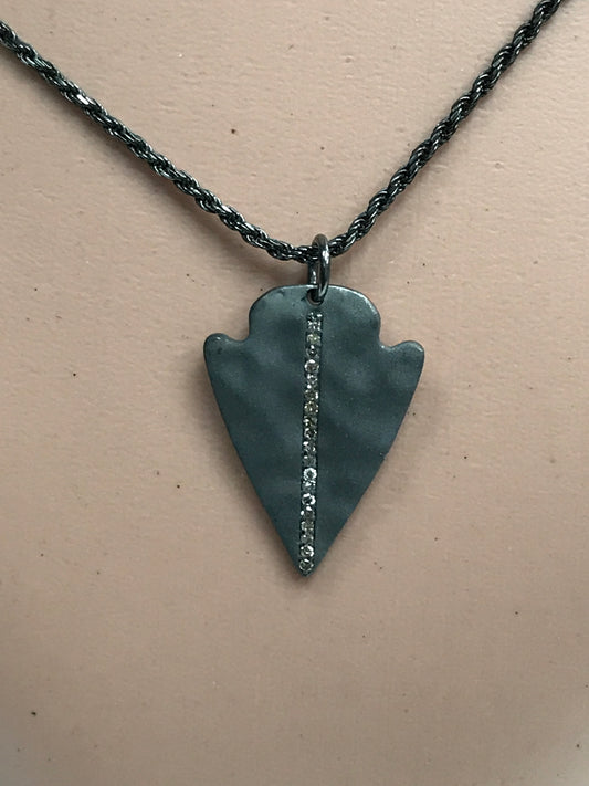 Silver Pave Diamond Pendant