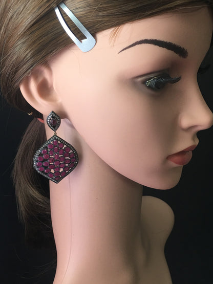 Diamond Ruby Earrings