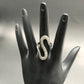 Diamond Shape Diamond Ring, Pave Diamond Ring, Pave Shape Ring, Approx 33 x 19mm. Sterling Silver