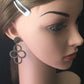 Diamond and Silver Black Rhodium Finish Earrings