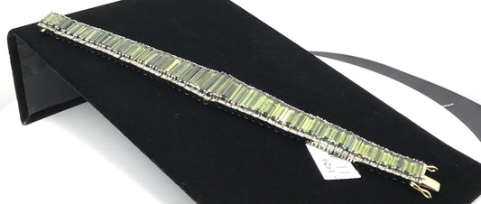 Green Tourmaline Designer Diamond Bracelet