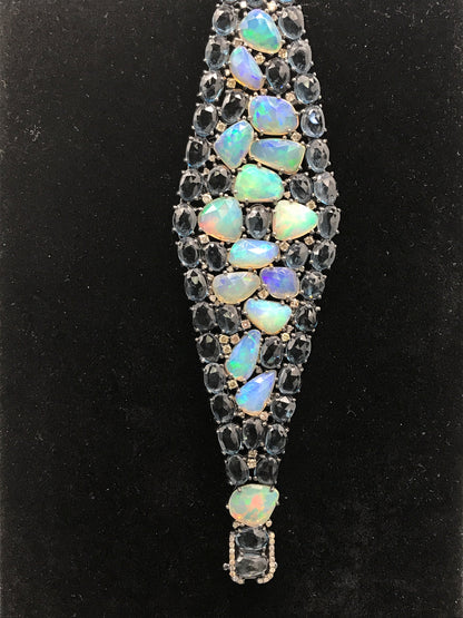 Opal and Diamond Designer Bracelet