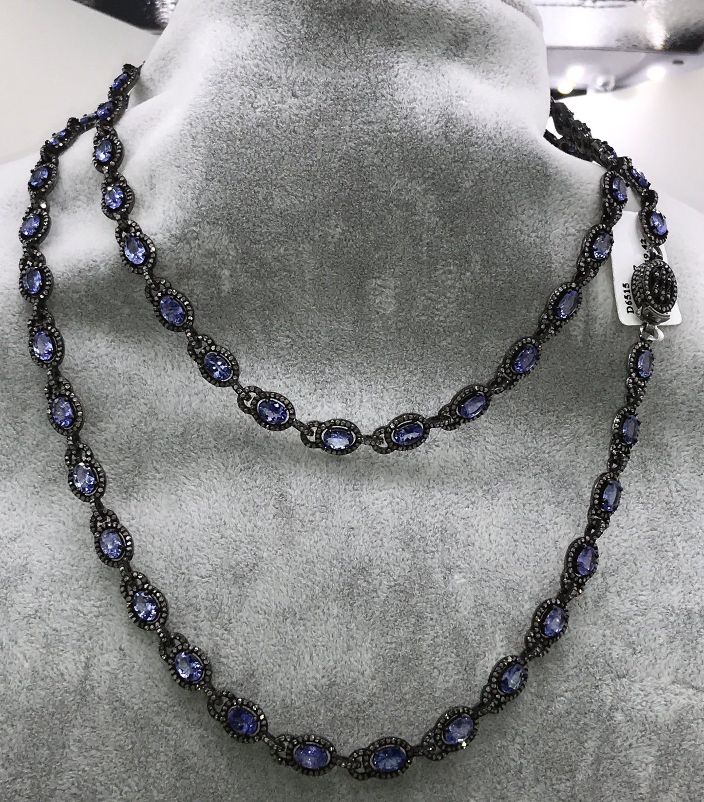Tanzanite and Diamond Long Necklace