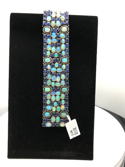 Opal and Kynite Bracelet with Diamonds