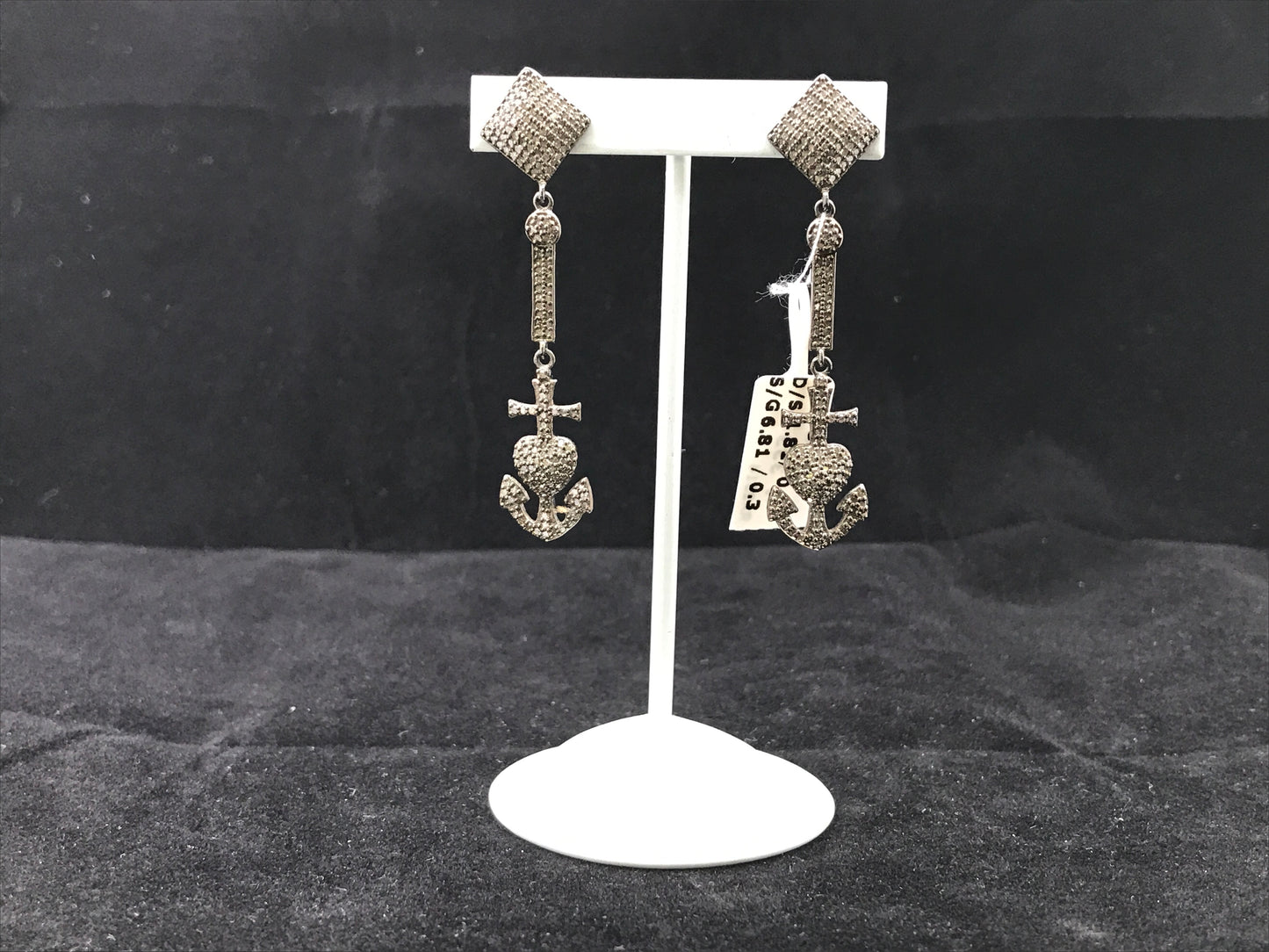 Anchor Diamond Earring