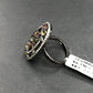Diamond and Multi Tourmaline Silver Black Rhodium Finish Rings