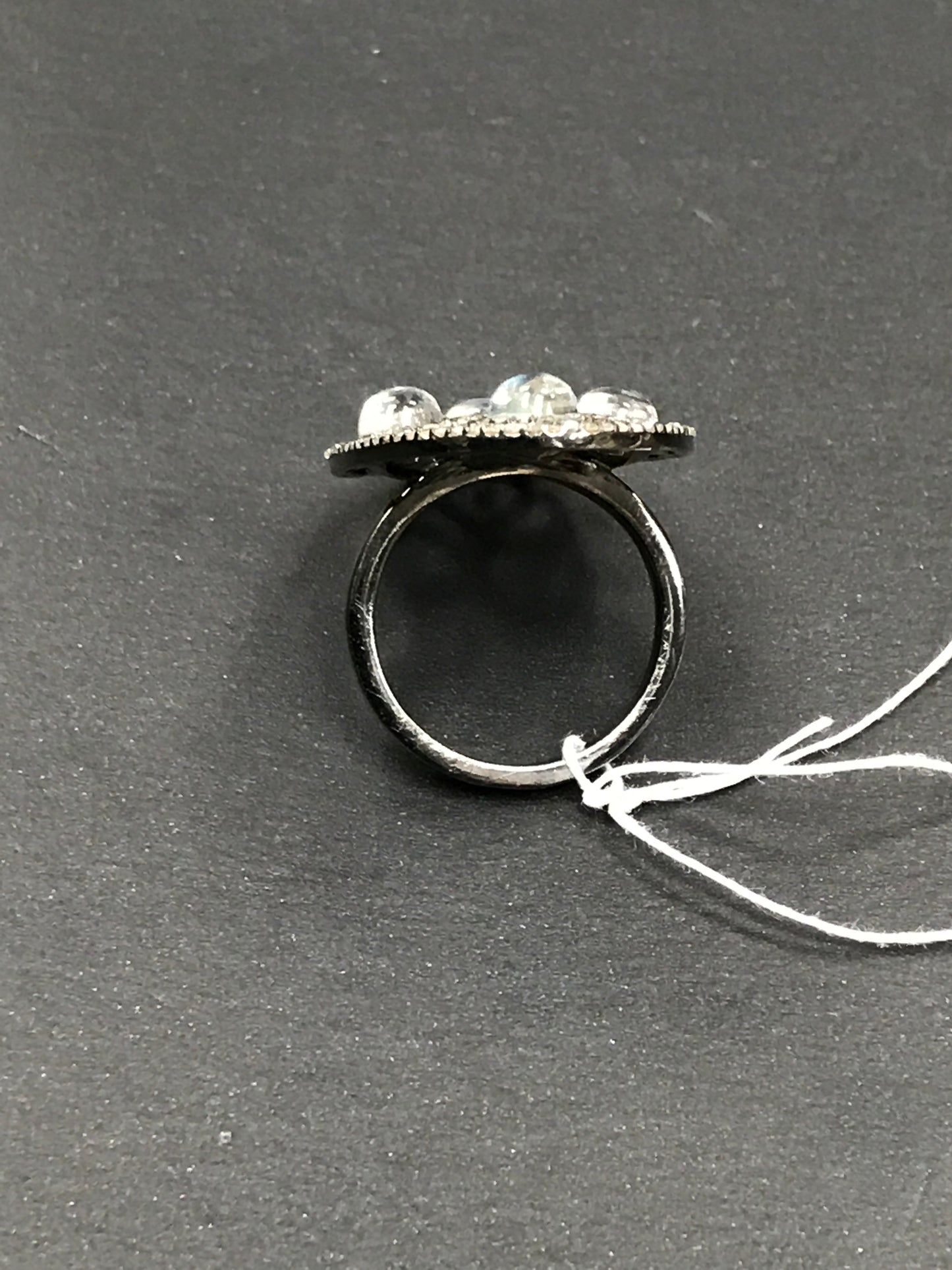 Oval Shape Diamond Ring with Opal