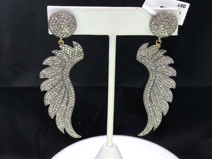 Angel Wing Diamond Earrings,