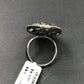 Diamond and Multi Tourmaline Silver Black Rhodium Finish Rings