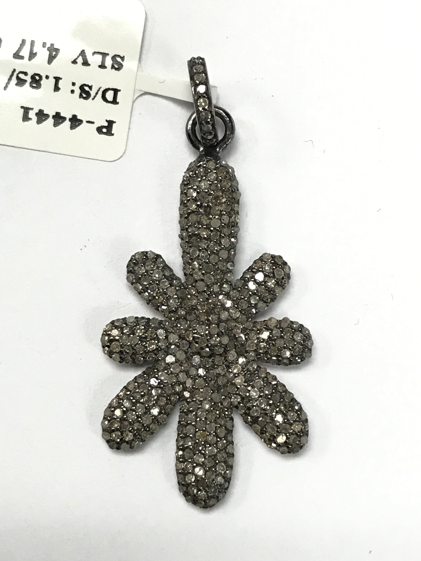 Flower Shape Diamond Pendants, Approx 33 x 20 mm