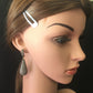 Diamond and Silver Black Rhodium Finish Earrings