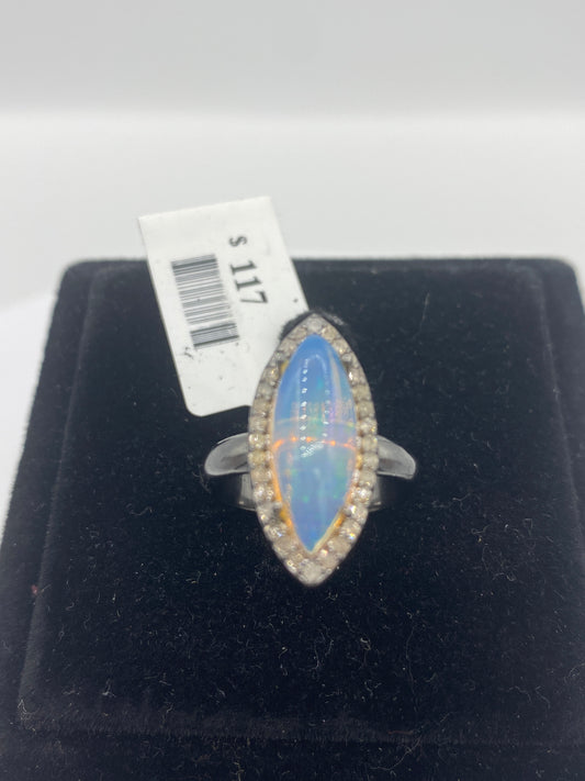 Opal and Diamond Ring