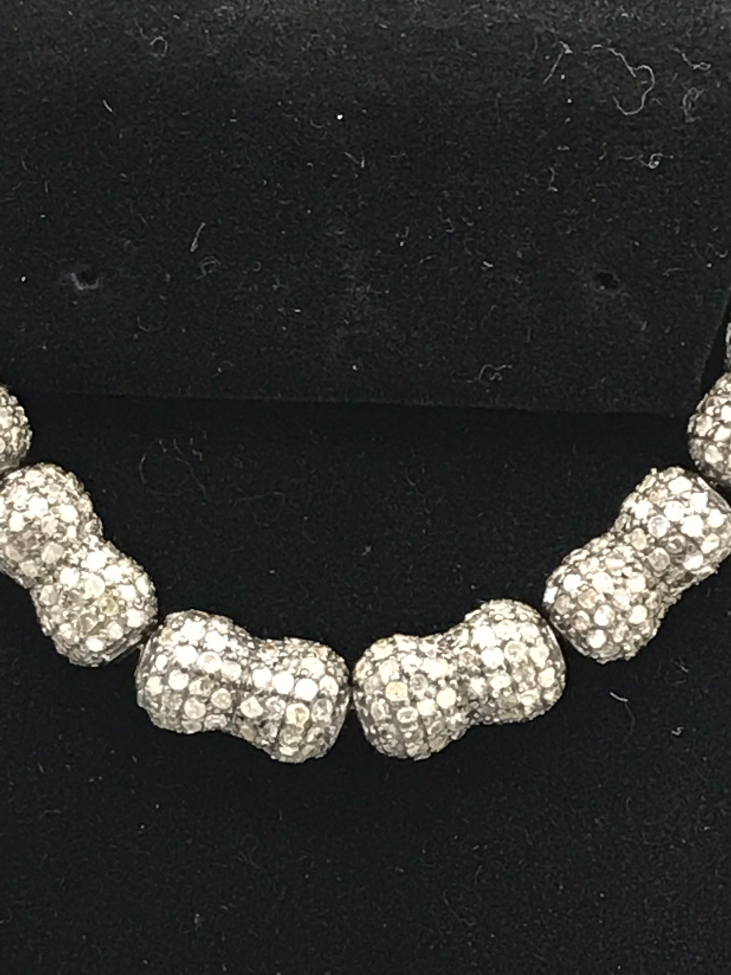 Bicone Shape pave diamond Beads