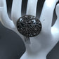 Diamond and Silver Black Rhodium Finish Ring