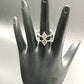 Diamond and Silver Black Rhodium Finish Rings