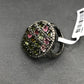 Diamond Oval Shape Tourmaline Diamond Ring, Pave Diamond Ring, Pave Oval Shape Tourmaline Ring, Approx 28 x 18mm