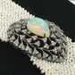 Opal and Diamond Designer Bracelet with Pearl Woven