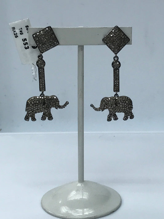Elephant Shape Diamond Earring