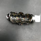 Diamond and Silver Multi Sapphire Stone Black Rhodium Finish Ring