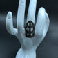 Diamond and Silver Black Rhodium Finish Rings