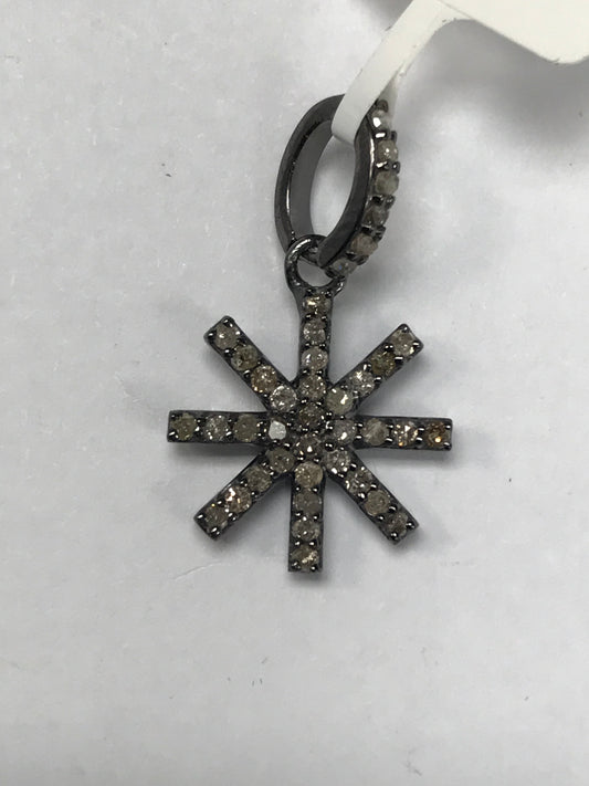 Star Burst Diamond Charms Approx 14 x 14 mm