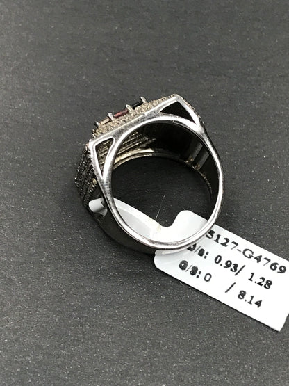 Diamond and Silver Multi Tourmaline Rings