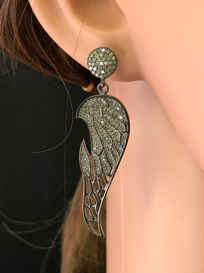 Angel Wings Diamond Earrings,