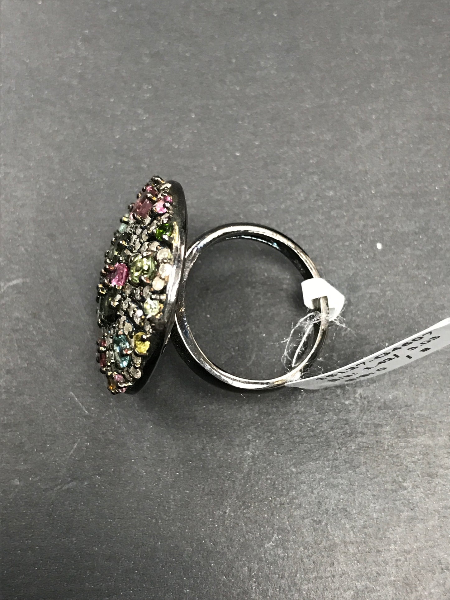 DIAMOND AND MULTI TOURMALINE RINGS