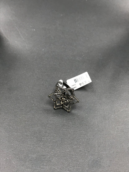 Diamond  Flower Diamond Ring, Pave Diamond Ring, Pave Flower  Ring, Approx 27 x 27mm. Sterling Silver