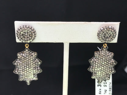 Diamond and Silver Earrings