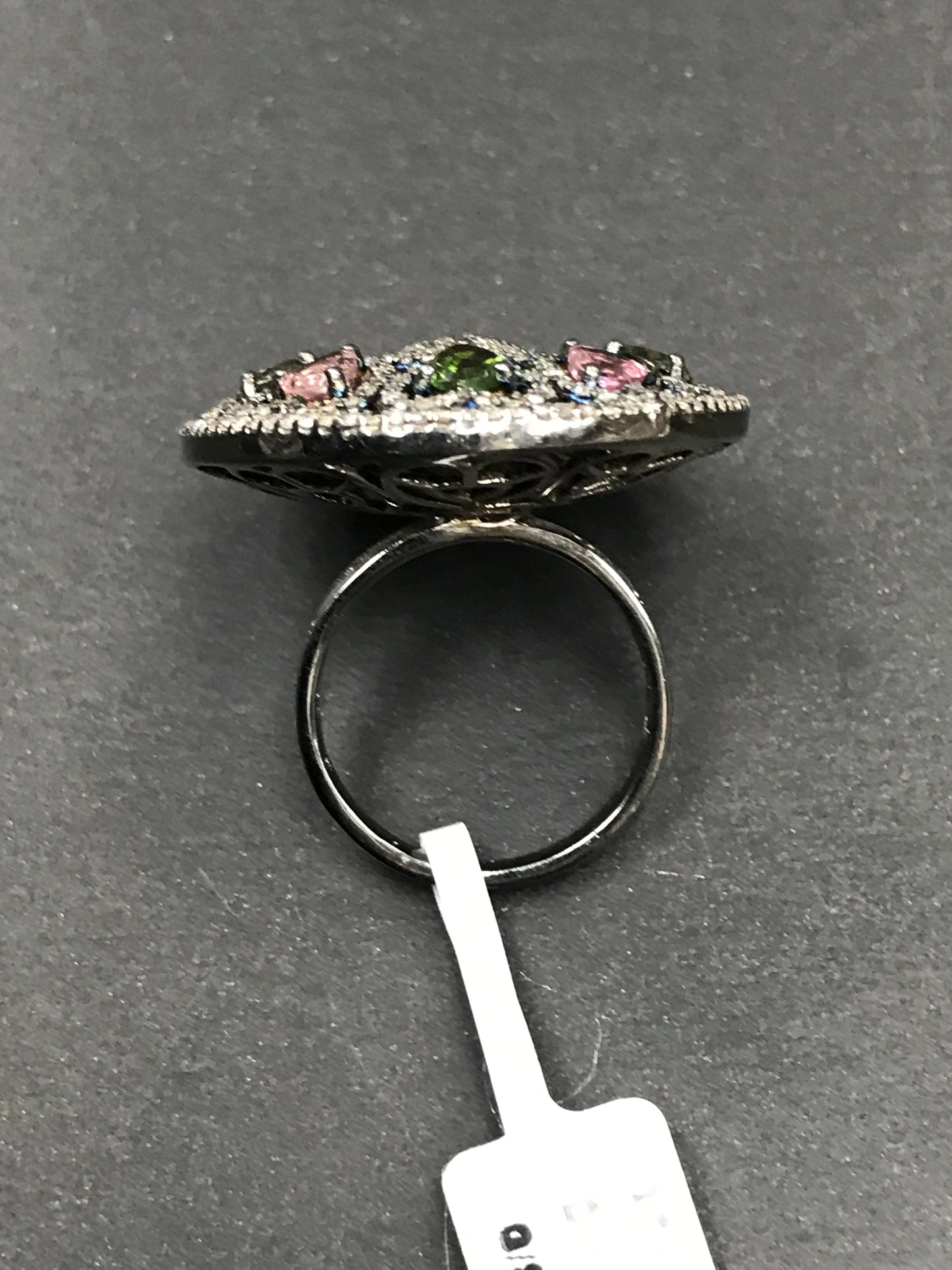 DIAMOND AND MULTI TOURMALINE RINGS
