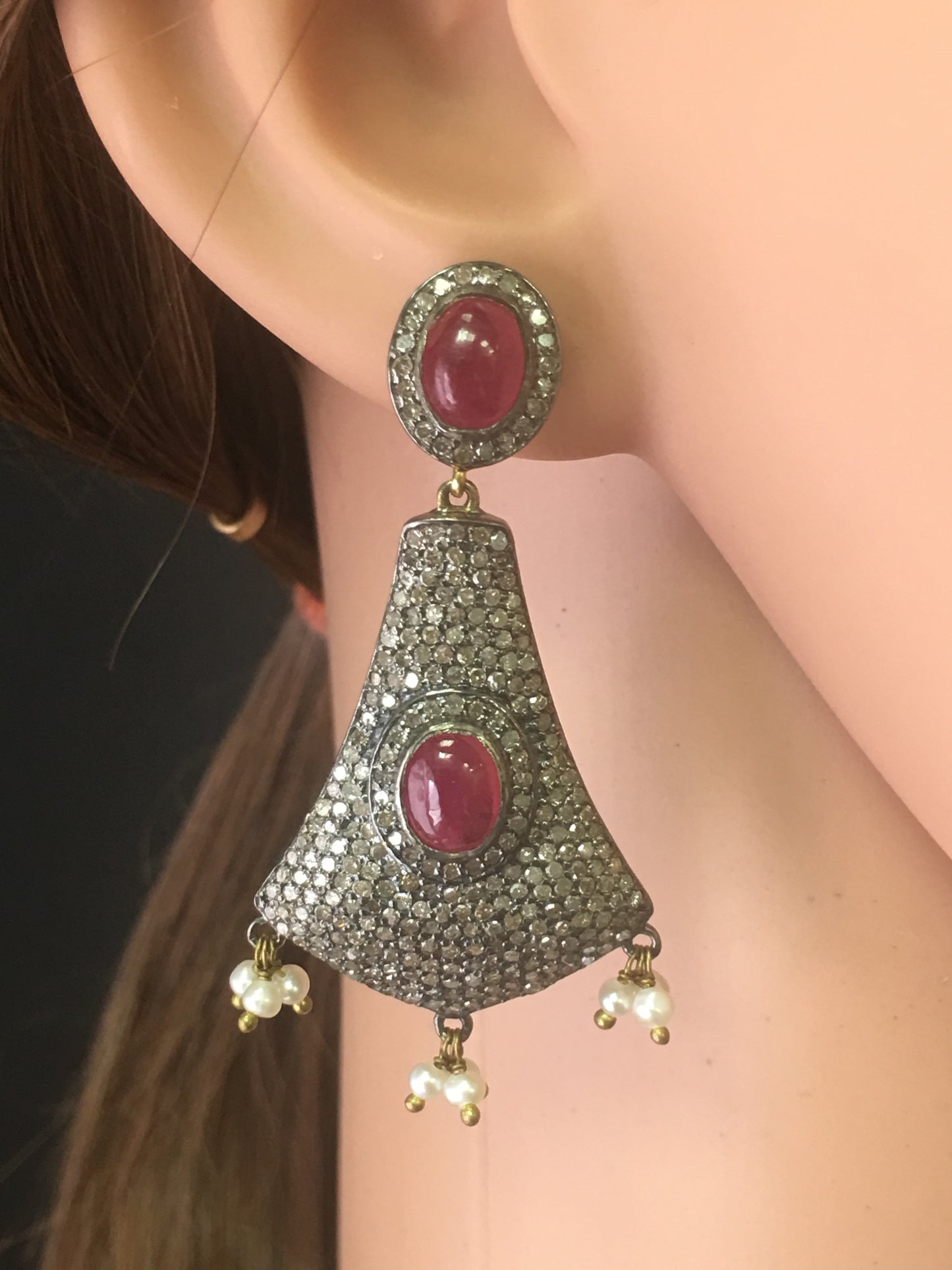 Gemstones Diamond Earring