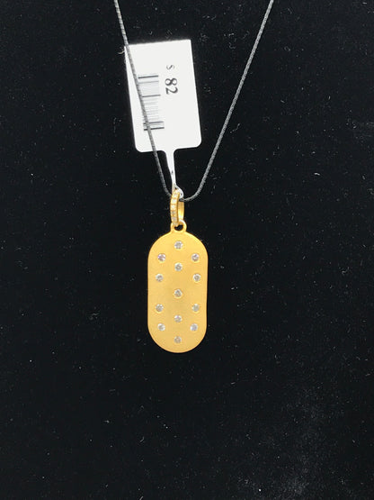 Rectangular  Diamond Pendants